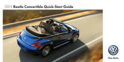2014  Beetle Convertible Quick-Start Guide