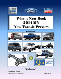 What's New Book 2014 MY New Transit Preview Drive One