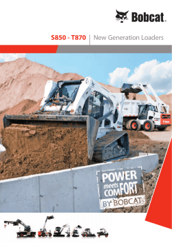 | S850	-	T870 New Generation Loaders