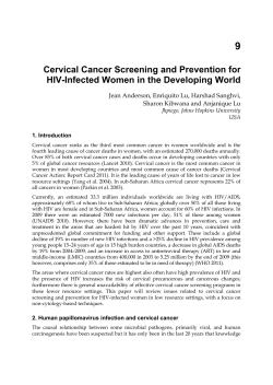 9 Cervical Cancer Screening and Prevention for