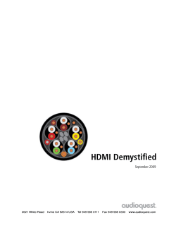 HDMI Demystified September 2009