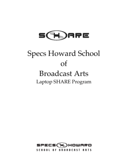Specs Howard School of Broadcast Arts Laptop SHARE Program