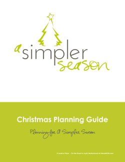 Christmas Planning Guide Planning for A Simpler Season
