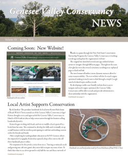 NEWS Genesee Valley Conservancy  Coming Soon:  New Website!