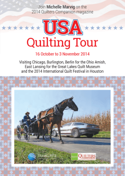 USA Quilting Tour Join Michelle Marvig on the 2014 Quilters Companion magazine