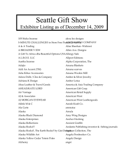 Seattle Gift Show Exhibitor Listing as of December 14, 2009