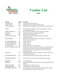 Vendor List 2008