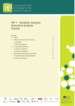 WP 1 – Situation Analysis Executive Analysis Greece