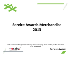 Service Awards Merchandise Service Awards Merchandise  2013