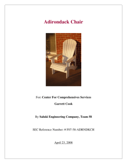 Adirondack Chair : Center For Comprehensives Services Saluki Engineering Company, Team 58