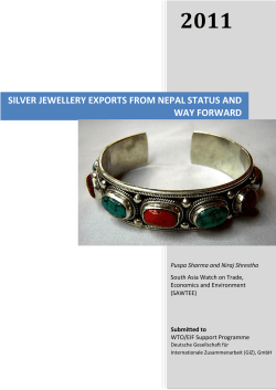2011  SILVER JEWELLERY EXPORTS FROM NEPAL STATUS AND WAY FORWARD