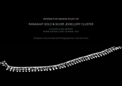RANAGHAT GOLD &amp; SILVER JEWELLERY CLUSTER INTERACTIVE DESIGN STUDY OF