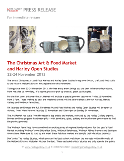 PRESS RELEASE  The Christmas Art &amp; Food Market and Harley Open Studios