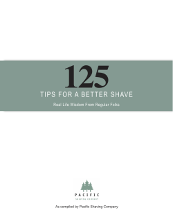 125 TIPS FOR A BETTER SHAVE Real Life Wisdom From Regular Folks