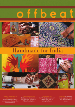 o f f b e a t Handmade for India