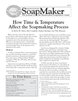 SoapMaker How Time &amp; Temperature Affect the Soapmaking Process