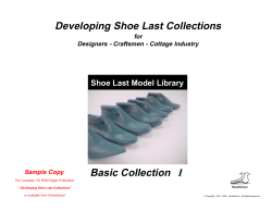 Developing Shoe Last Collections Basic Collection I Shoe Last Model Library