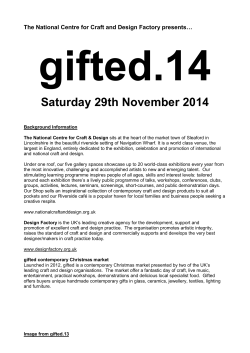 gifted.14 Saturday 29th November 2014