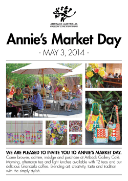 Annie’s Market Day - MAY 3, 2014 -