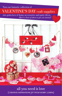 VALENTINE'S DAY  all you need is love craft supplies