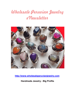 Wholesale Peruvian Jewelry eNewsletter  Handmade Jewelry - Big Profits