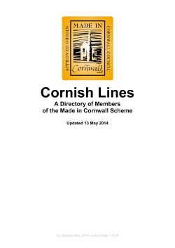 Cornish Lines A Directory of Members of the Made in Cornwall Scheme