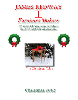 Furniture Makers JAMES REDWAY Christmas 2012 The Christmas Table