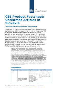 CBI Product Factsheet: Christmas Articles in Slovakia