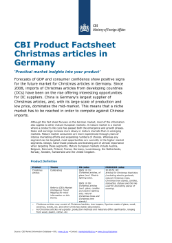 CBI Product Factsheet Christmas articles in Germany