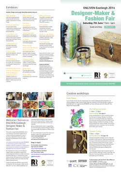 Designer-Maker &amp; Fashion Fair ENLIVEN Eastleigh 2014 Exhibitors