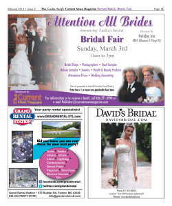 Bridal Fair Sunday, March 3rd 11am to 3pm Holiday Inn