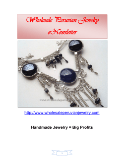 Wholesale Peruvian Jewelry eNewsletter