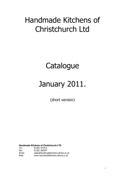 Handmade Kitchens of Christchurch Ltd  Catalogue
