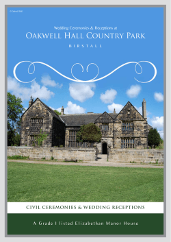 Oakwell Hall Country Park CIVIL CEREMONIES &amp; WEDDING RECEPTIONS
