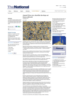 Jameel Prize 2011: Art from Craftwork Inspired by Islamic Tradition