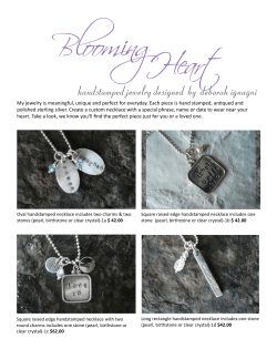 Blooming  Heart handstamped jewelry designed  by  deborah ignagni