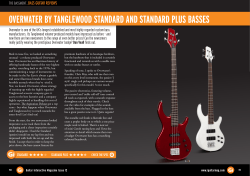 OVERWATER BY TANGLEWOOD STANDARD AND STANDARD PLUS BASSES