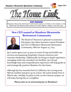 Meadows Mennonite Retirement Community August 2014