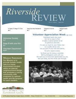 Riverside REVIEW Volunteer Appreciation Week