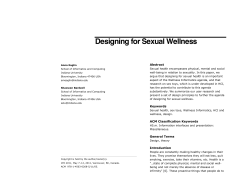 Designing for Sexual Wellness Abstract