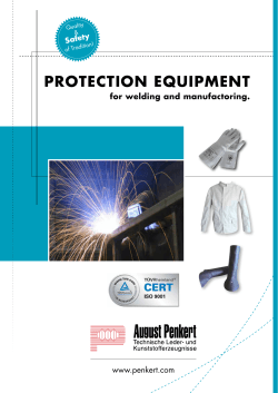 PROTECTION EQUIPMENT www.penkert.com for welding and manufactoring. Safety