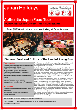 Japan Holidays  Authentic Japan Food Tour