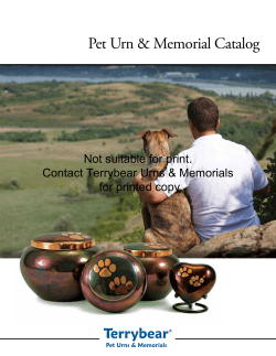 Pet Urn &amp; Memorial Catalog Not suitable for print. for printed copy