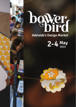 2-4 May Adelaide’s Design Market 2014