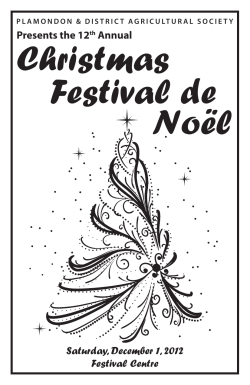 Christmas Festival de Noël Presents the 12