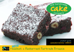 Hazelnut &amp; Redcurrant Fairtrade Brownie product guide