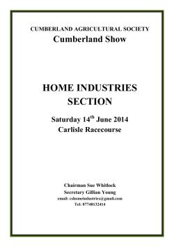 HOME INDUSTRIES SECTION Cumberland Show