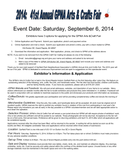 Event Date: Saturday, September 6, 2014
