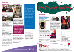 Pepper news Summer Art &amp; Craft Workshops, January 2013