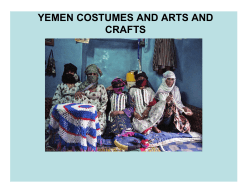 YEMEN COSTUMES AND ARTS AND CRAFTS